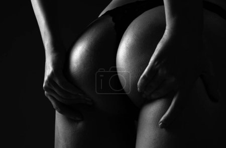 Photo for Luxury ass. Huge Butt with sexual forms. Big ass. Erotica, round buttocks. Ideal womans fitness butt and hips, perfect anti-cellulite ass - Royalty Free Image