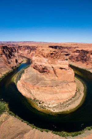 Foto de Horseshoe Bend y el río Colorado en Arizona. Parque nacional Landscape Canyon - Imagen libre de derechos