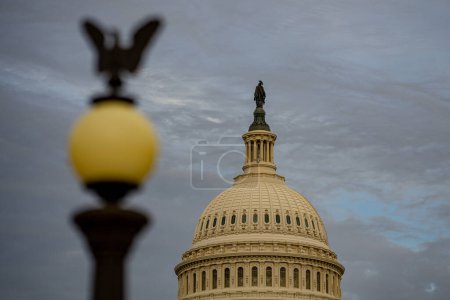 Foto de Detalle del Capitolio Washington DC. Símbolo americano. Capitolio, Congreso en Washington DC - Imagen libre de derechos