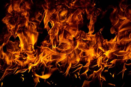 Photo for Fire flame texture for banner background. Burn abstract lights - Royalty Free Image