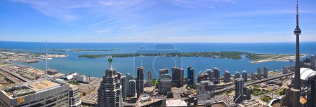 Foto de Vista panorámica del centro de Toronto, Ontario, Canadá. Banner web - Imagen libre de derechos