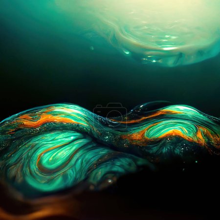 Photo for Illustration of Abstract green liquid flow background. - Royalty Free Image