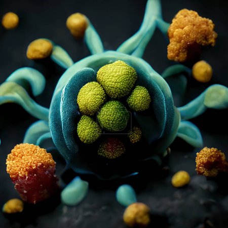 Photo for New strain of coronavirus background, 3d render. - Royalty Free Image