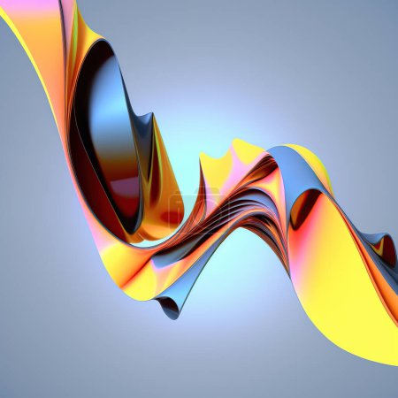 Photo for Abstract colorful 3d background with smooth lines - Royalty Free Image