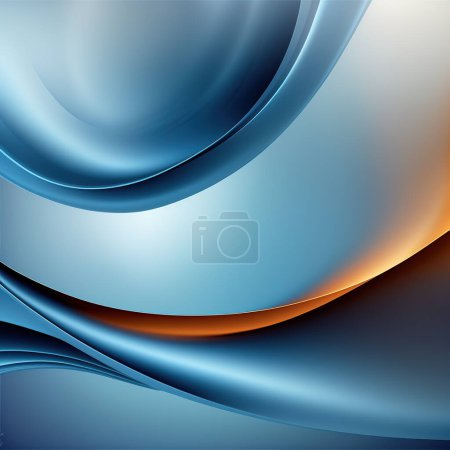Photo for Abstract blue and orange background with smooth lines - Royalty Free Image