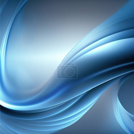 Photo for Abstract blue background with smooth lines - Royalty Free Image