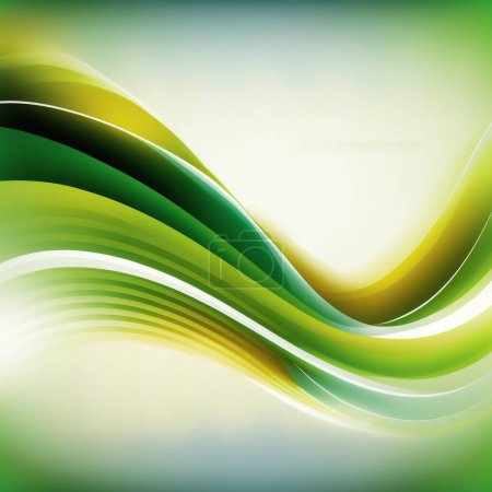 Photo for Abstract green and yellow background with smooth lines - Royalty Free Image