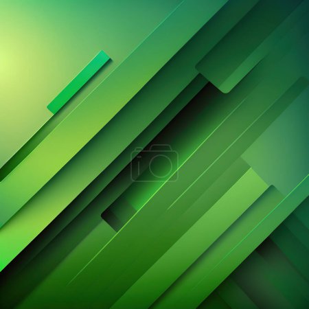 Photo for 3D illustration of Abstract geometric green diagonal background. - Royalty Free Image