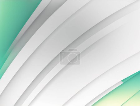 Photo for Abstract white and green background with smooth lines - Royalty Free Image