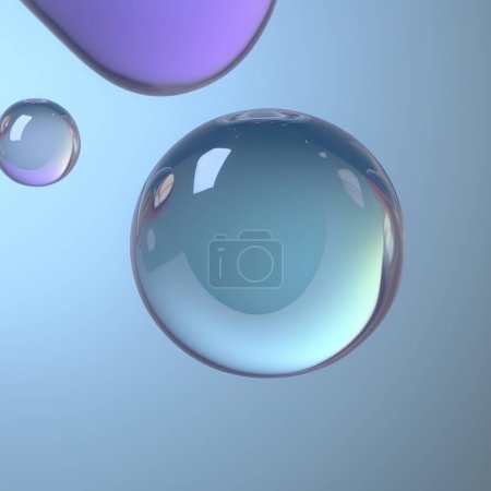 Photo for Abstract background of drop of water 3d render. - Royalty Free Image