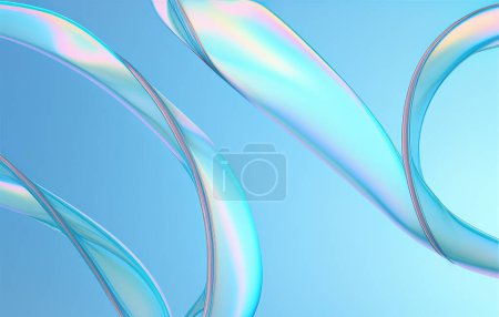 Photo for Transparent glass background, 3d abstract style. - Royalty Free Image