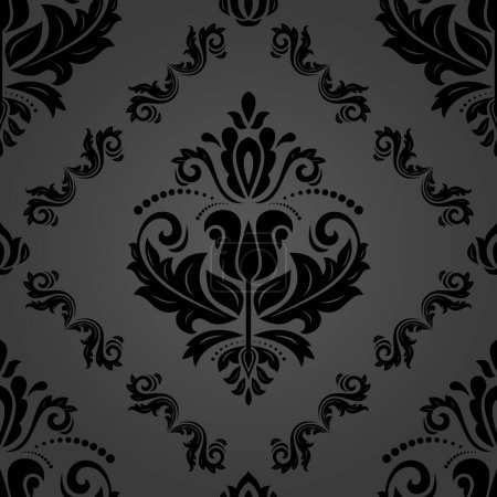 Orient vector classic pattern. Seamless abstract background with vintage elements. Orient dark pattern. Ornament for wallpapers and packaging Poster 644675378
