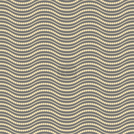 Ilustración de Adorno de vector sin costuras. Fondo ondulado moderno. Geométrico moderno patrón ondulado gris y dorado - Imagen libre de derechos