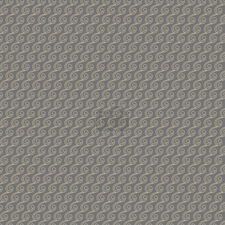 Ilustración de Adorno de vector sin costuras. Fondo ondulado moderno. Geométrico moderno patrón ondulado gris y dorado - Imagen libre de derechos