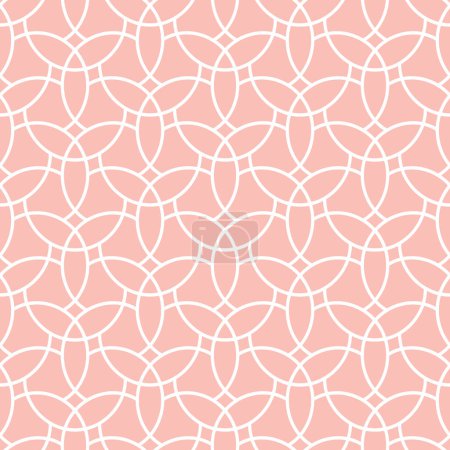 Seamless vector ornament. Modern wavy background. Geometric modern pink white pattern