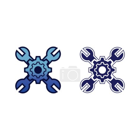 Illustration for Gear Logo Template vector icon illustration design - Royalty Free Image