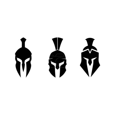 Ilustración de Espartano y gladiador logotipo icono diseños vector - Imagen libre de derechos