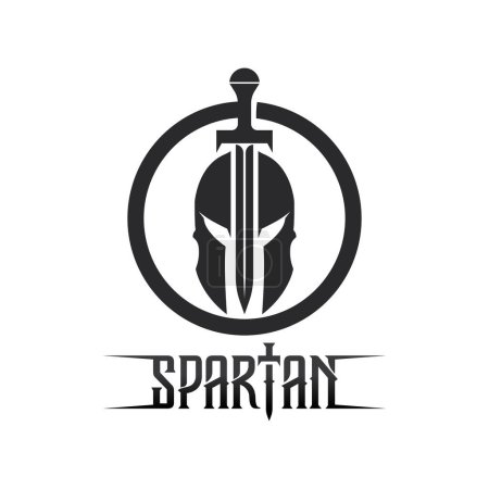 Illustration for Spartan and gladiator logo icon designs vector - Royalty Free Image