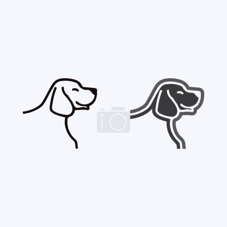 Illustration for Dog logo and icon animal vector illustration design graphic - Royalty Free Image