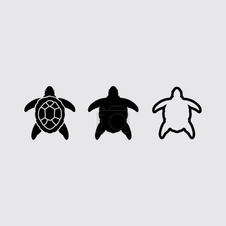 Tortuga animal dibujo animado icono vector ilustración