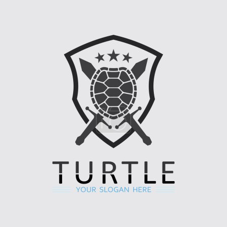 Illustration vectorielle d'icône de dessin animé animal tortue
