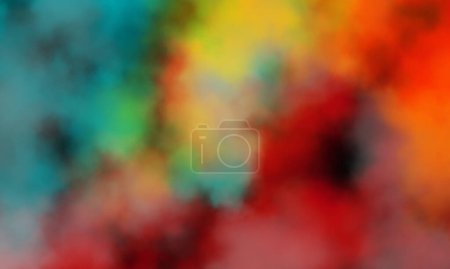 Photo for Mixed colorful smoke pattern abstract design - Royalty Free Image