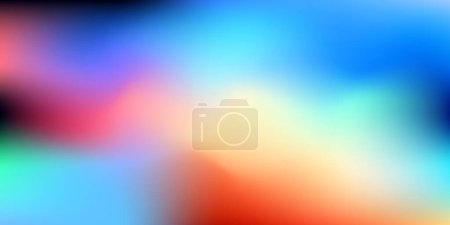 Photo for Wide glowing mesh color gradient abstract background with smooth texture - Royalty Free Image