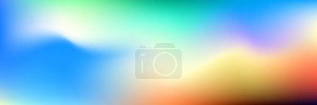 Photo for Wide beautiful glowing mesh colorful gradient abstract background - Royalty Free Image