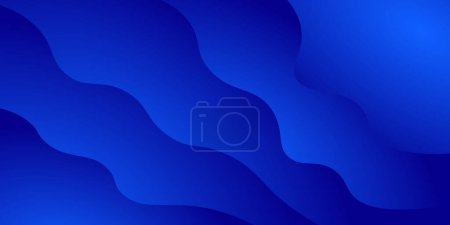 Photo for Dark blue color gradient background with wavy pattern. EPS 10 vector - Royalty Free Image