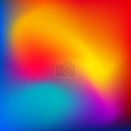 Photo for Square blurred vibrant colorful gradient background with dynamic fluid motion - Royalty Free Image