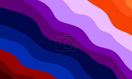 Photo for Colorful parallel diagonal wave stripes background - Royalty Free Image