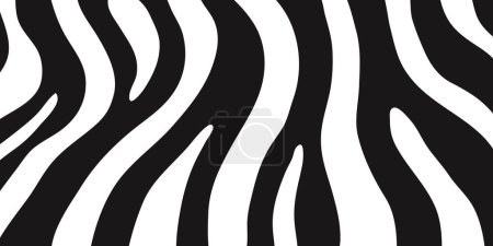 Photo for Black and white zebra skin pattern vector background - Royalty Free Image