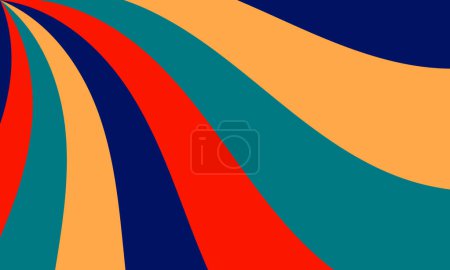 Photo for Vintage colorful wavy striped pattern background - Royalty Free Image