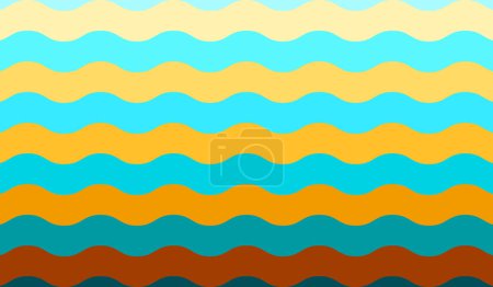 Photo for Wave pattern line background with alternating turquoise and orange colors - Royalty Free Image