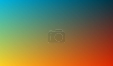 Illustration for Modern digital blue, yellow and red color gradient background. - Royalty Free Image