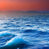 Beautiful sunset over the sea mug #634821438