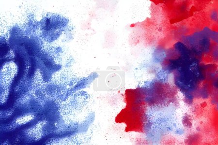 Photo for Colored paint splashes on white, abstract background wallpaper - Royalty Free Image