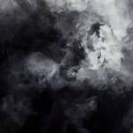 dark smoke on a black background.