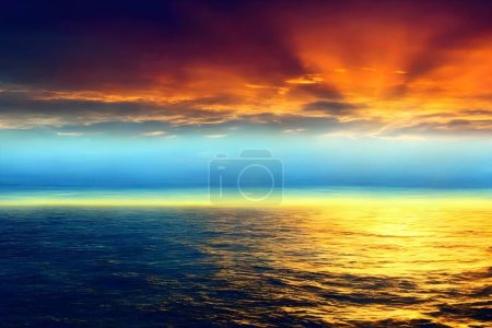 Photo pour Beau lever de soleil sur la mer - image libre de droit