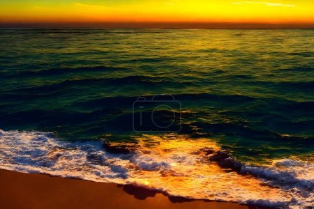 Photo pour Beau lever de soleil sur la mer - image libre de droit