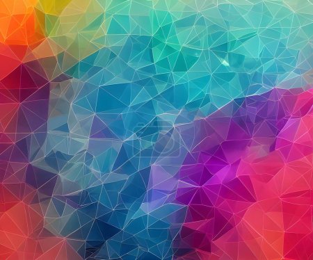 Photo for Colorful background with mosaic lines, geometric pattern - Royalty Free Image