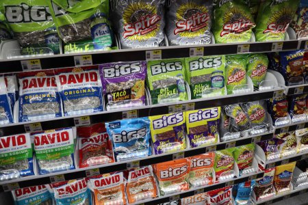 Photo for Lexington KY January 22, 2024Assorted Seeds and Snacks  at Love's Gas Station and Convenient Mart. - Royalty Free Image