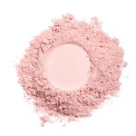 Texture round swatches of cosmetic pink clay kaolin, eye shadow, blush powder on a white isolated background. Natural face mask. Dry matcha tea