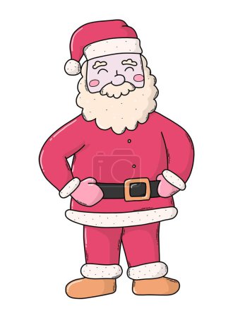 Foto de Lindo dibujo de Santa Claus, personaje aislado de Santa Claus sobre fondo blanco para carteles, impresiones, tarjetas, signos, pegatinas, pancartas, etc. EPS 10 - Imagen libre de derechos