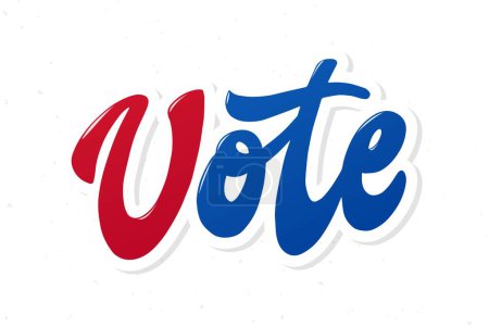 Vote lettering quote for sign, poster, card, print, sticker, etc. Election day typography inscription. American elections theme. EPS 10