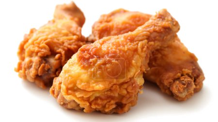 Close-up of Golden-Brown Fried Chicken Pieces