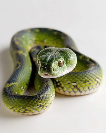 Macro Photography of a Snake's Facial Features
