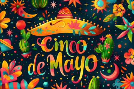 Celebrating Cinco de Mayo: A Colorful Mexican Festive Background