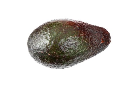 Close-up of a fresh ripe avocado isolated on a white background, showcasing its texture and vibrant color. Ideal for food and healthy eating themes
