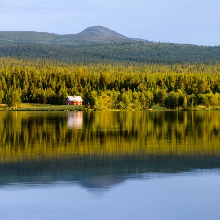 Foto de Casa y árboles en el lago, Suecia - Imagen libre de derechos